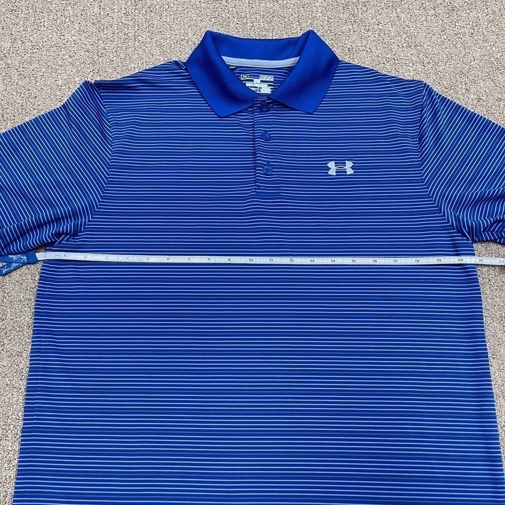 Under Armour: Men’s HeatGear Loose Fit Striped Polo, Size M - Picture 4 of 7
